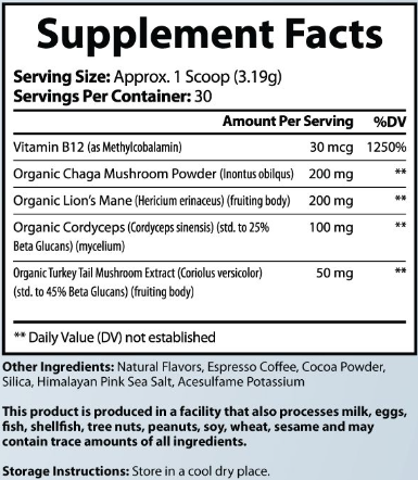 Age Well Superior Espresso Organic Mushroom Coffee