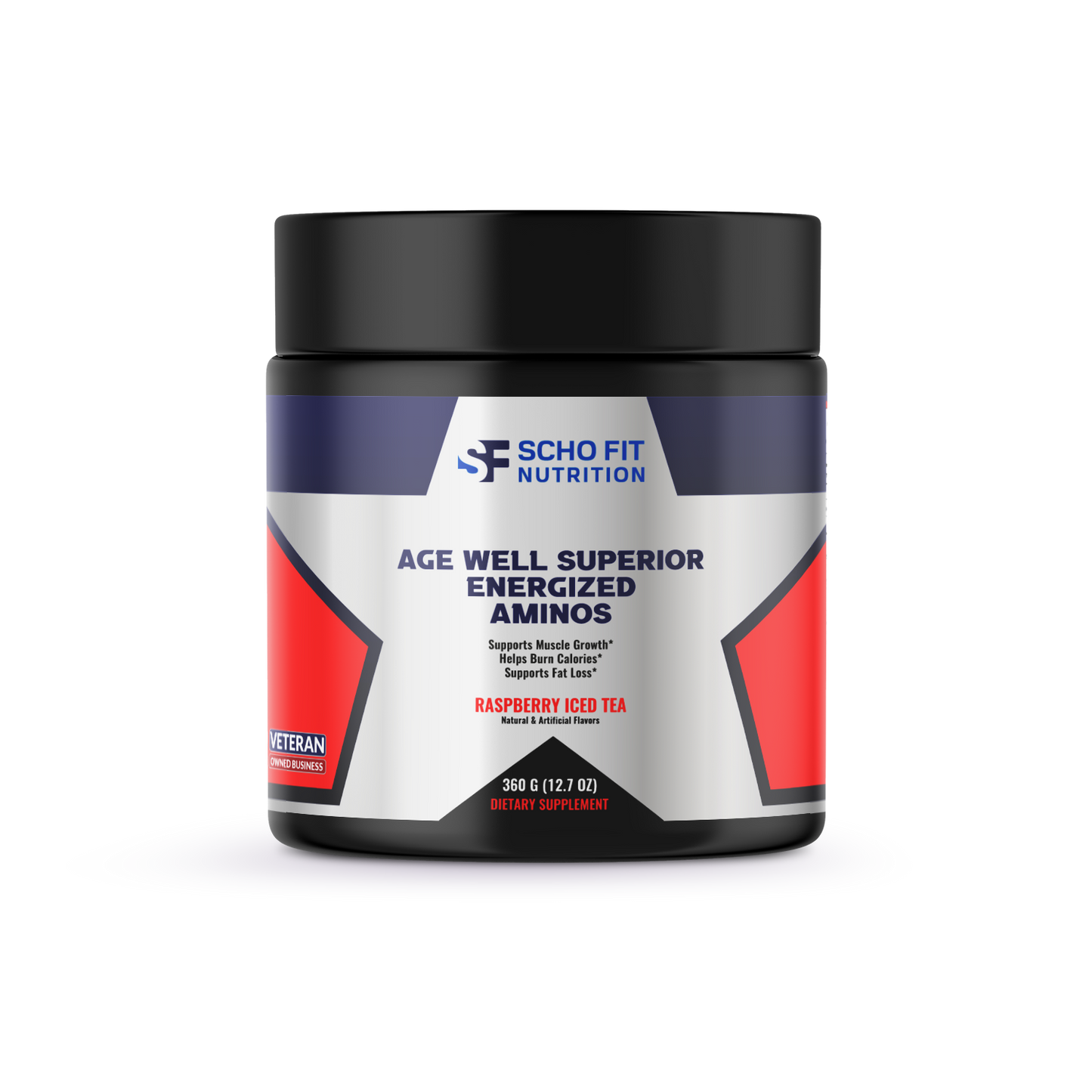 Age Well Superior Energized Aminos Raspberry Iced Tea