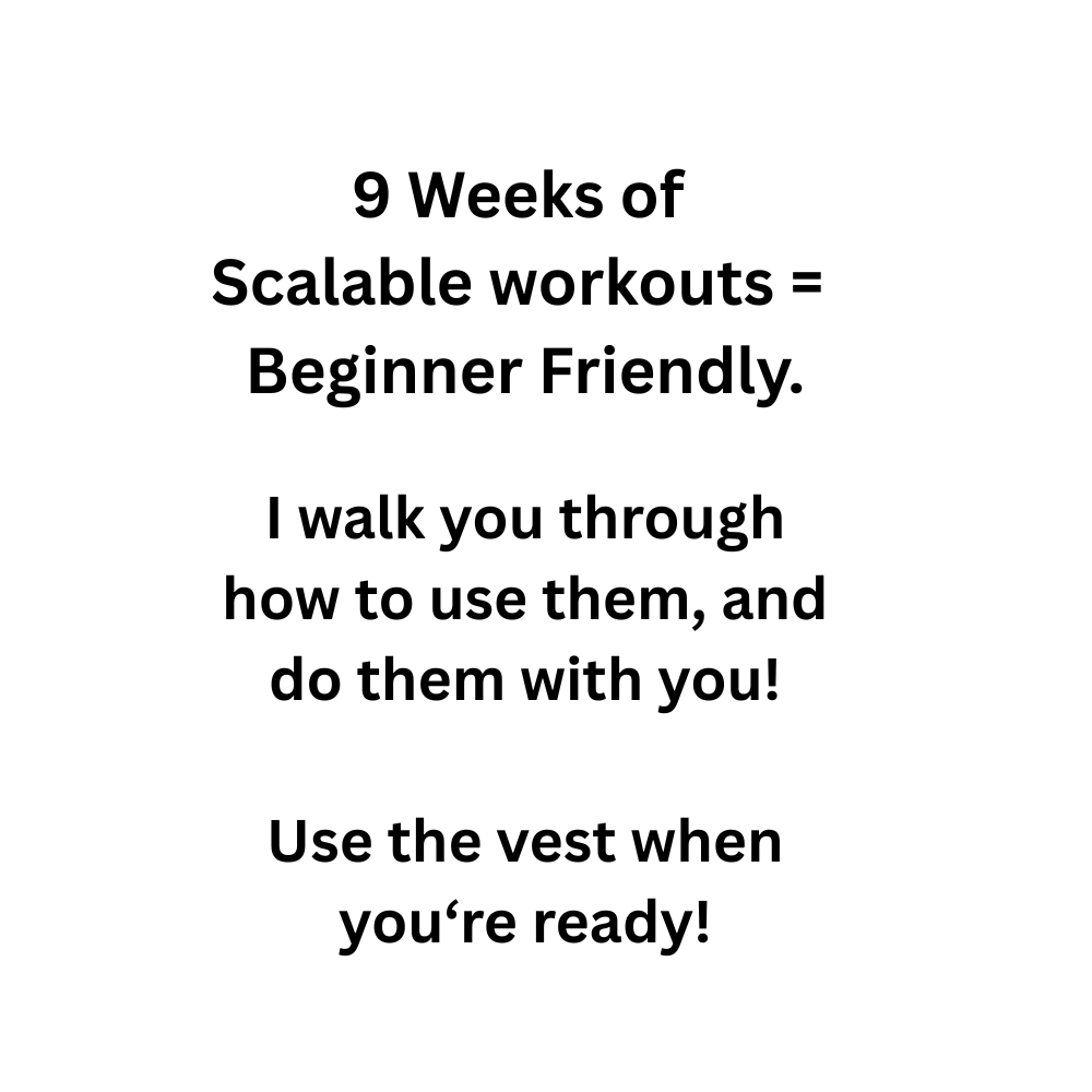 9 Weeks of Workouts - Done with me - One year access